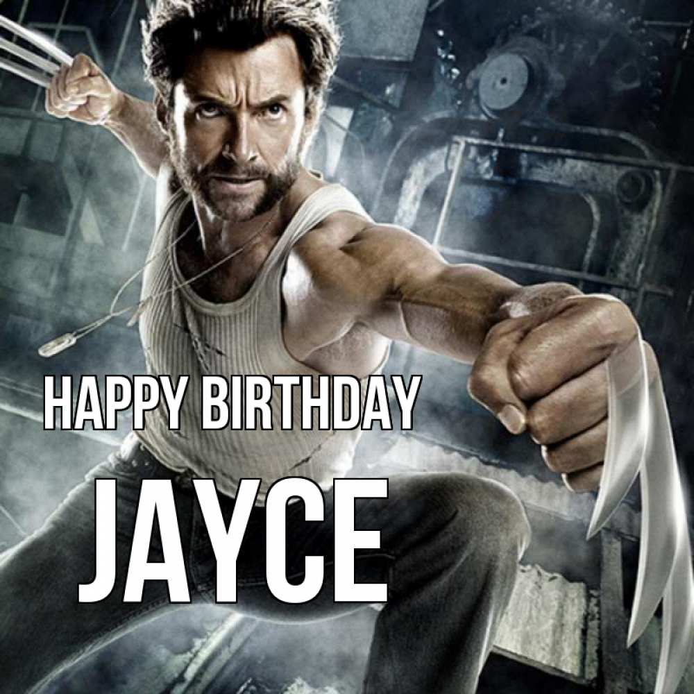 Greetings card с именем, Jayce Happy Birthday супергерой в ярости Greetings with text for free download 