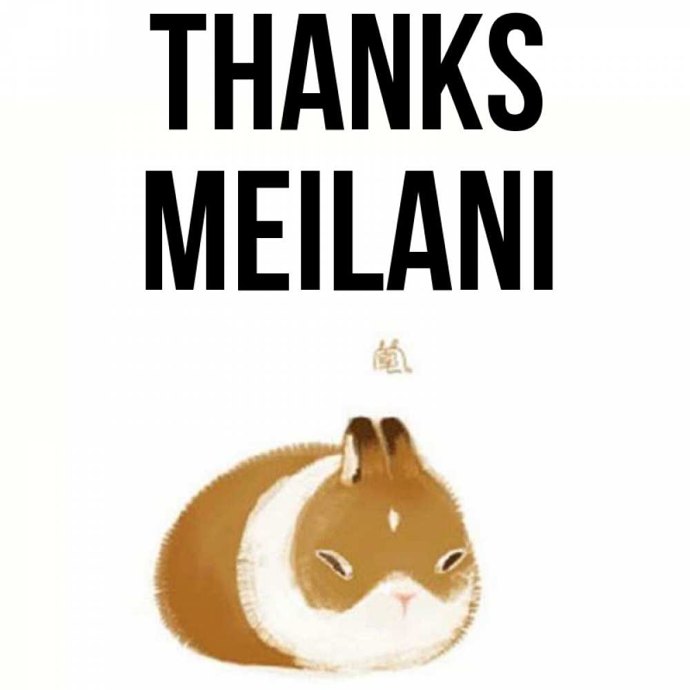 Greetings card с именем, Meilani Thanks коричнево белый домашний питомец Greetings with text for free download 