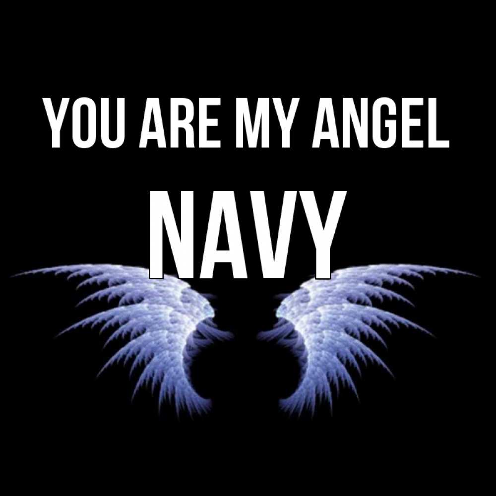 Greetings card с именем, Navy You are my angel ангельские крылья на черном фоне Greetings with text for free download 