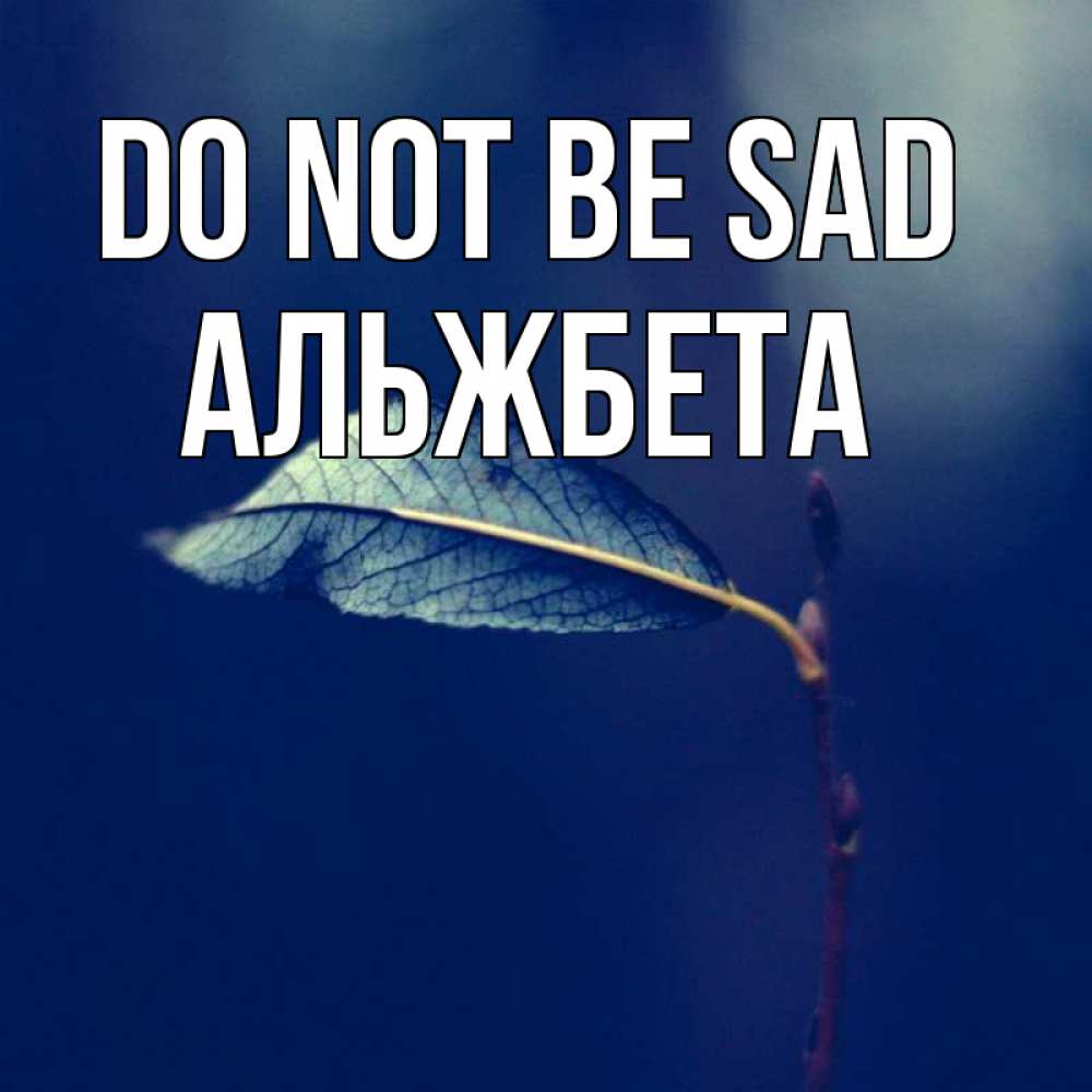 Greetings card с именем, Альжбета Do not be sad растение Greetings with text for free download 