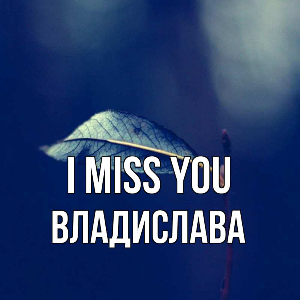 Greetings card с именем, Владислава I miss you одна ветка 1 Greetings with text for free download 