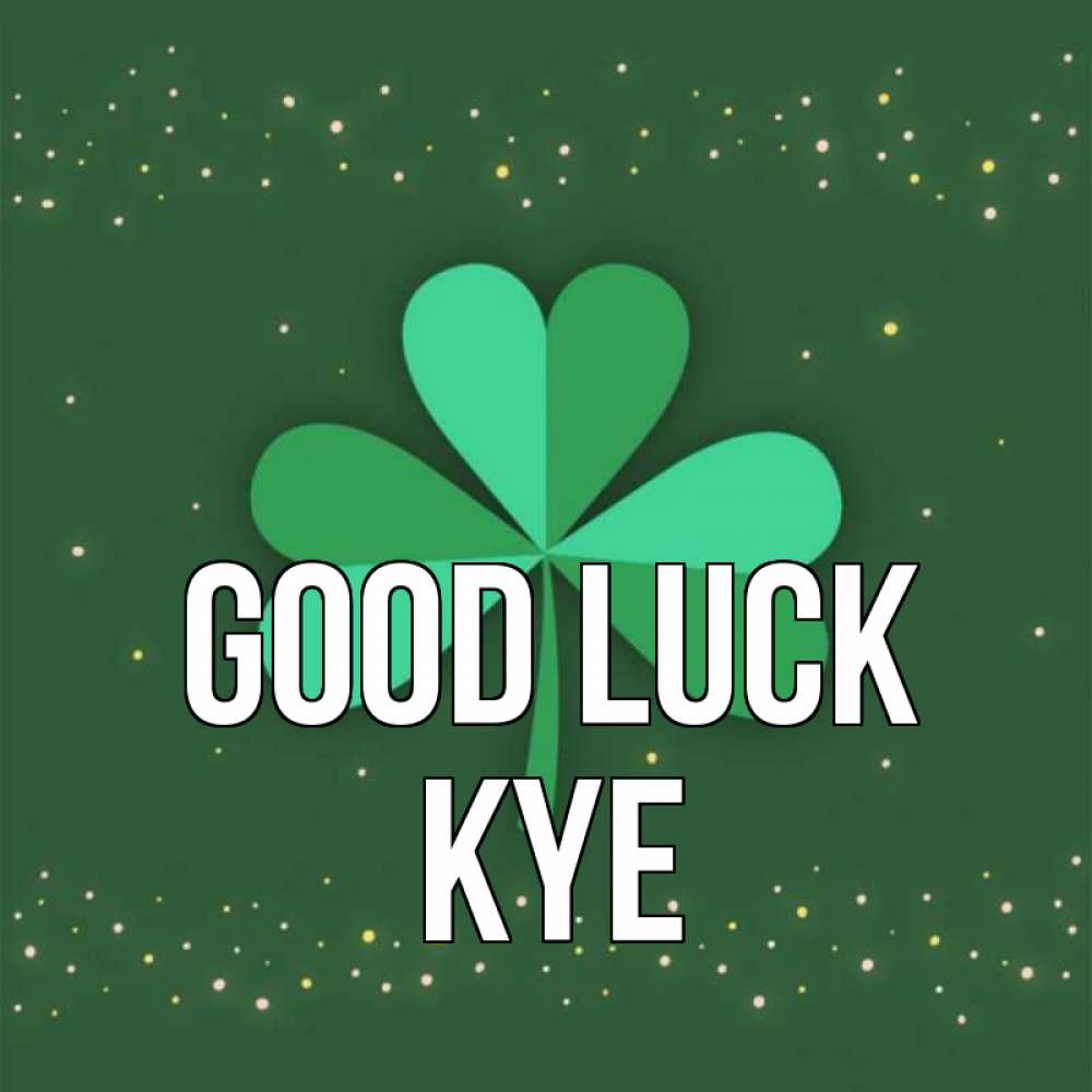 Greetings card с именем, Kye Good luck лист клевера Greetings with text for free download 