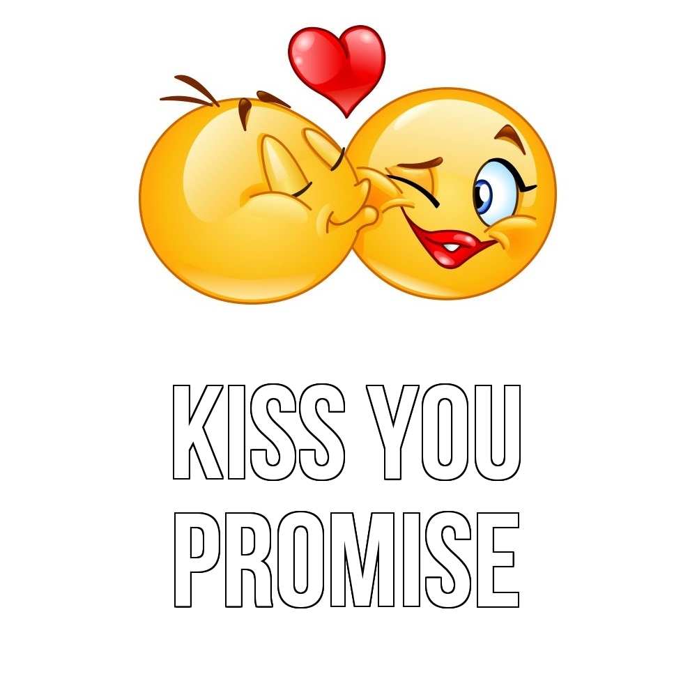 Greetings card с именем, Promise Kiss you губы и белые зубы Greetings with text for free download 