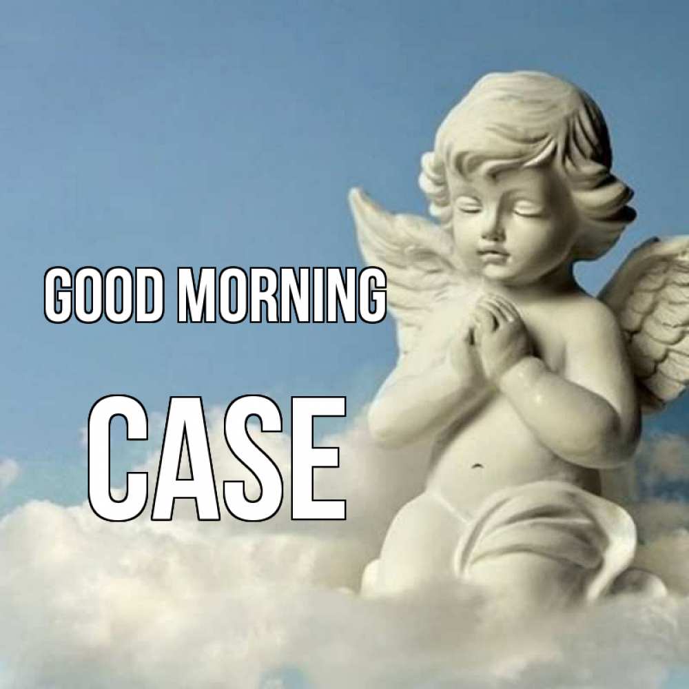 Greetings card с именем, Case Good morning скульптура ангела сидящего на облаке Greetings with text for free download 