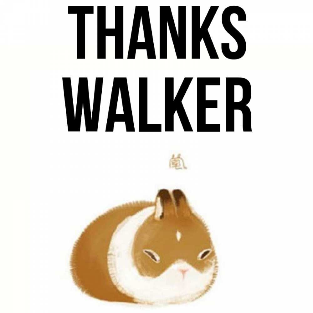 Greetings card с именем, Walker Thanks коричнево белый домашний питомец Greetings with text for free download 