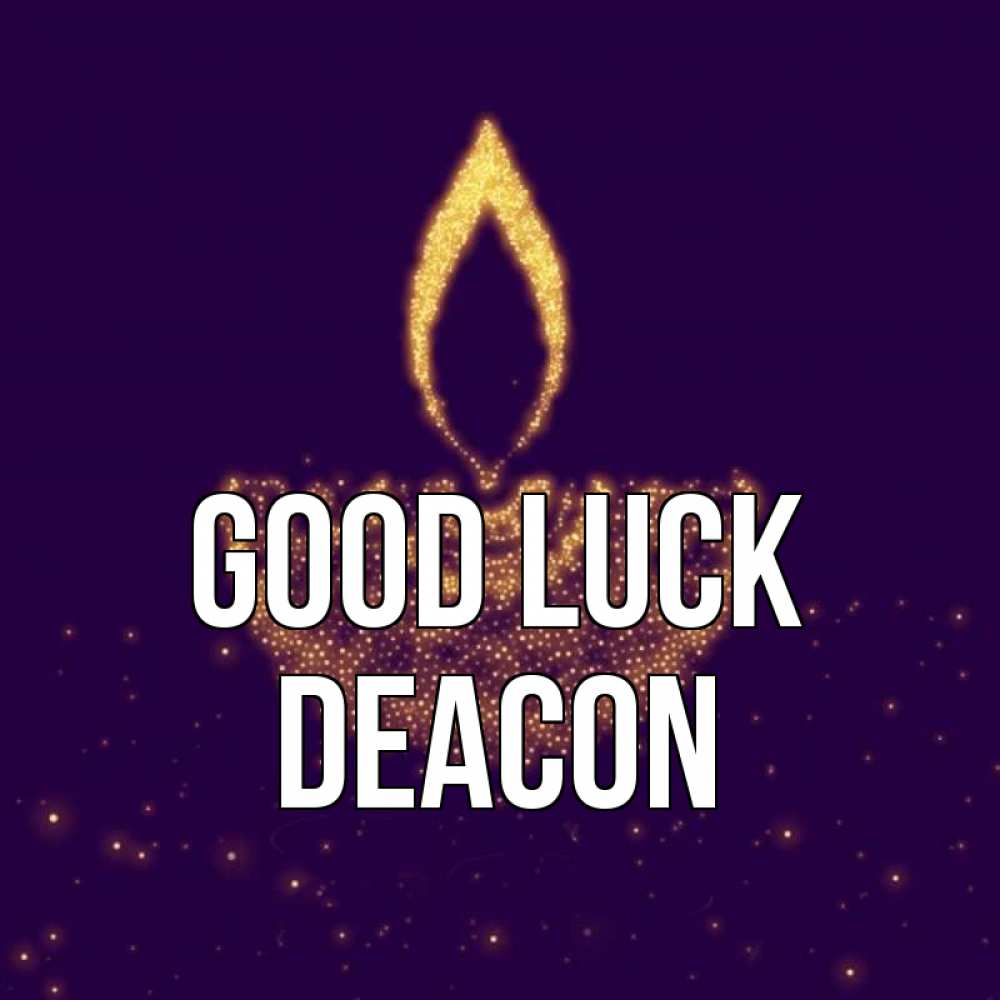 Greetings card с именем, Deacon Good luck пусть повезет 2 Greetings with text for free download 