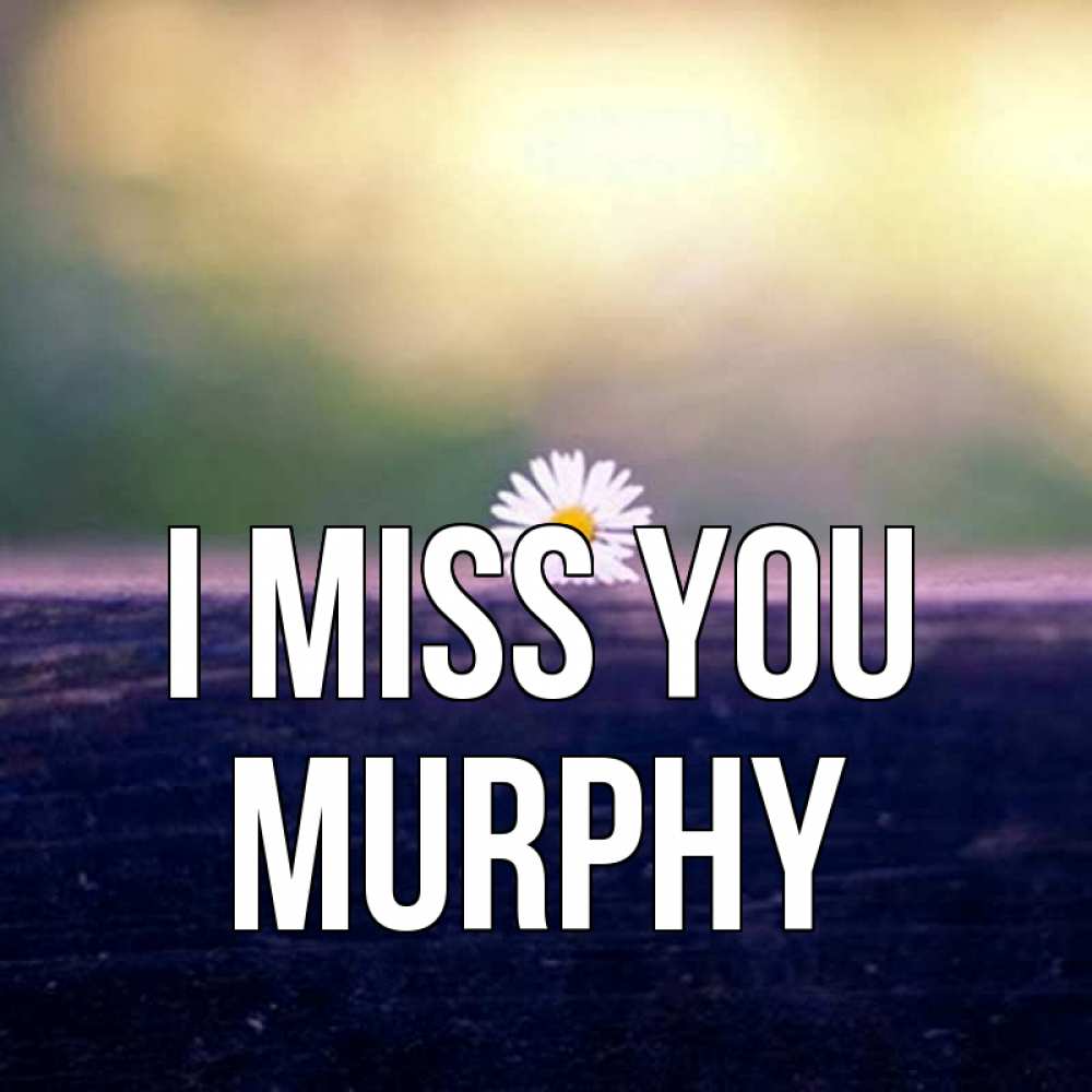 Greetings card с именем, Murphy I miss you приходи в гости Greetings with text for free download 