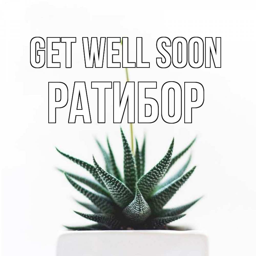 Greetings card с именем, Ратибор Get well soon короче это непонятная колючка Greetings with text for free download 