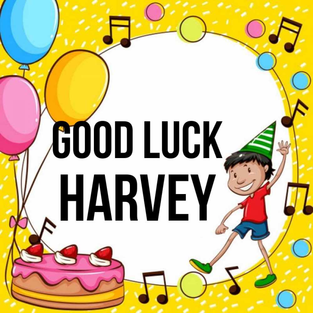 Greetings card с именем, Harvey Good luck открытка 1 Greetings with text for free download 