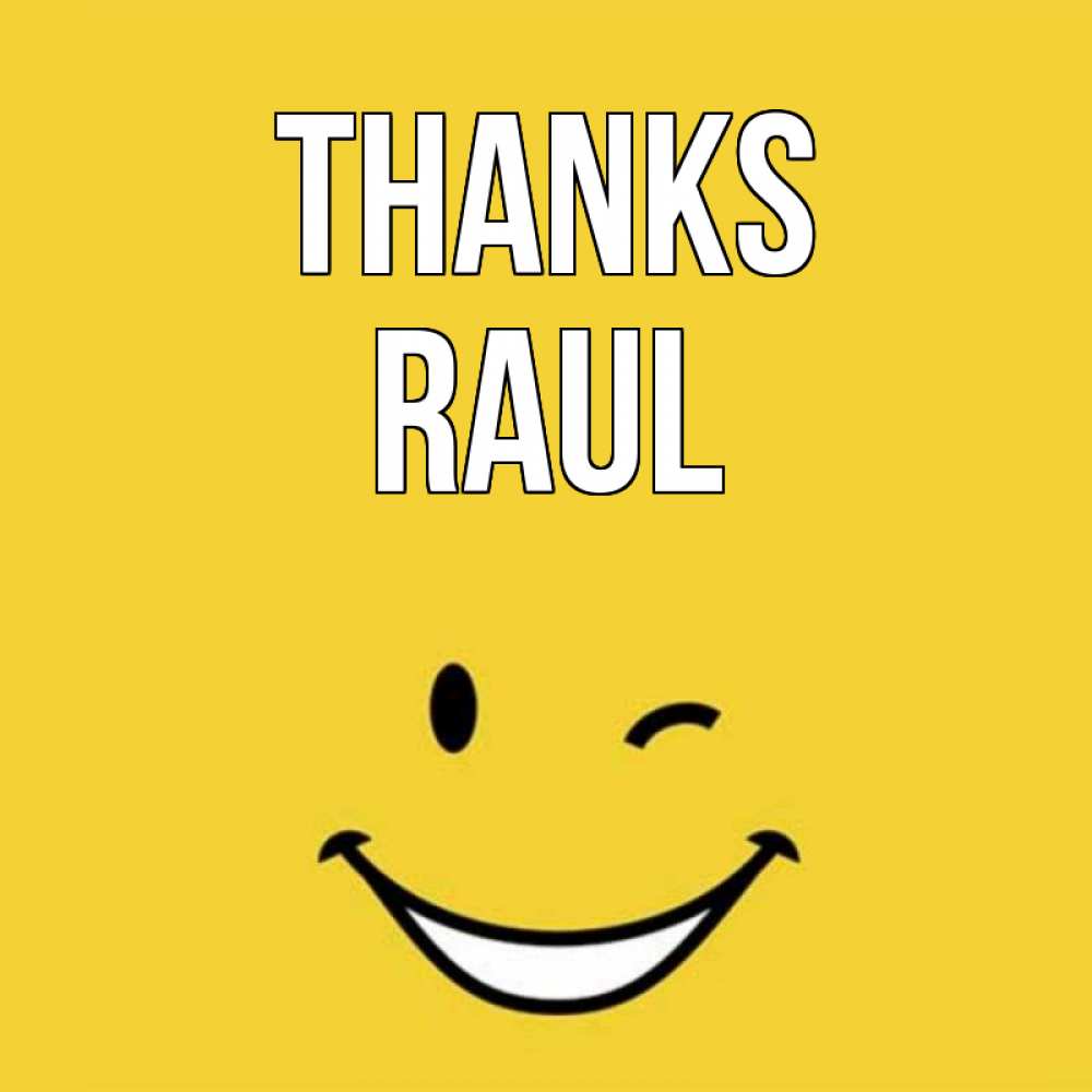 Greetings card с именем, Raul Thanks благодарю и улыбаюсь Greetings with text for free download 