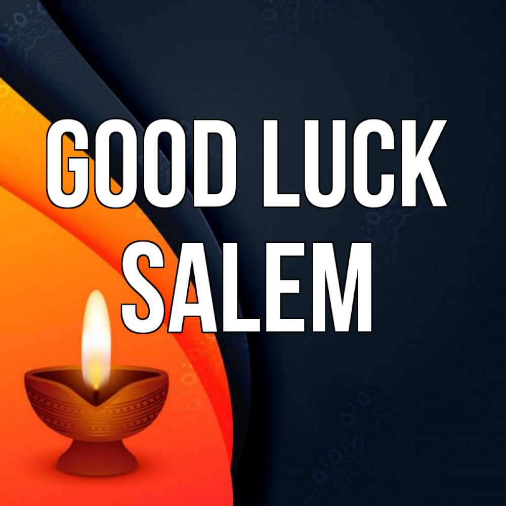 Greetings card с именем, Salem Good luck абстрактный фон Greetings with text for free download 