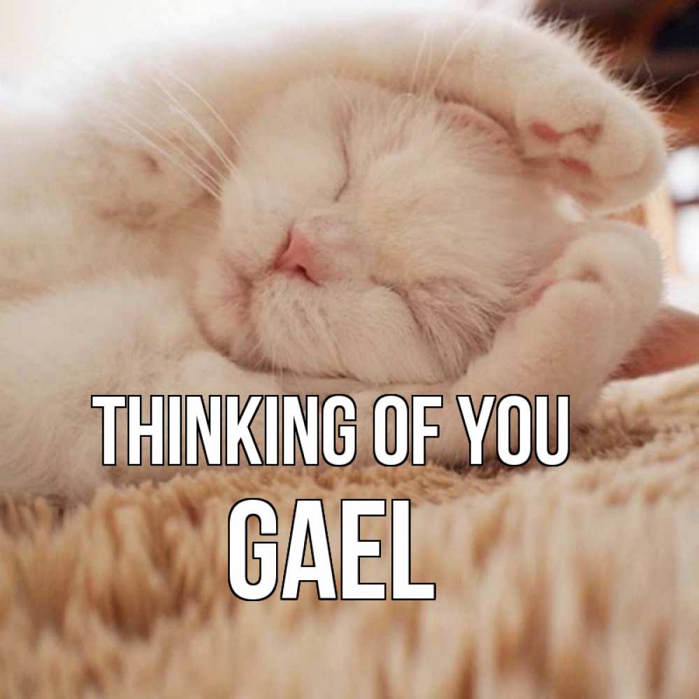Greetings card с именем, Gael Thinking of you для любимой девушки милота Greetings with text for free download 