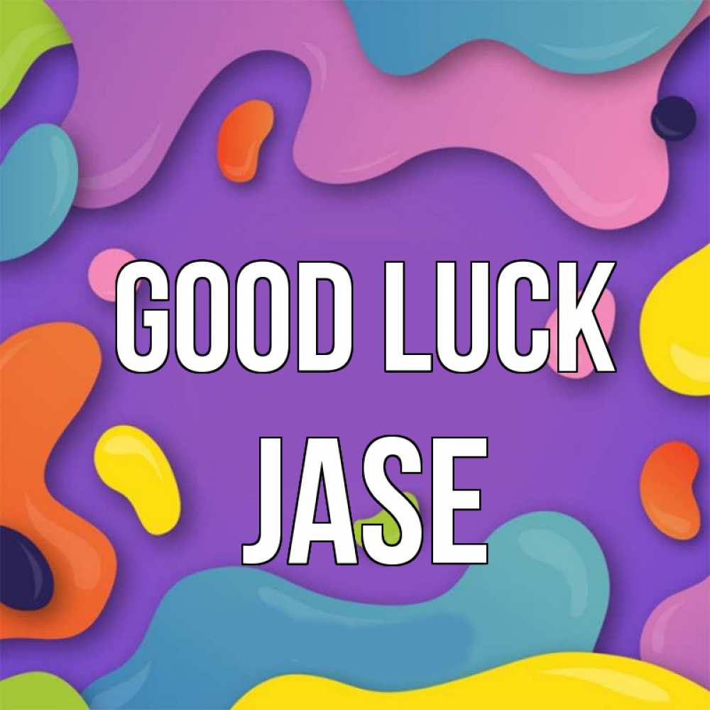 Greetings card с именем, Jase Good luck абстрактное что то Greetings with text for free download 
