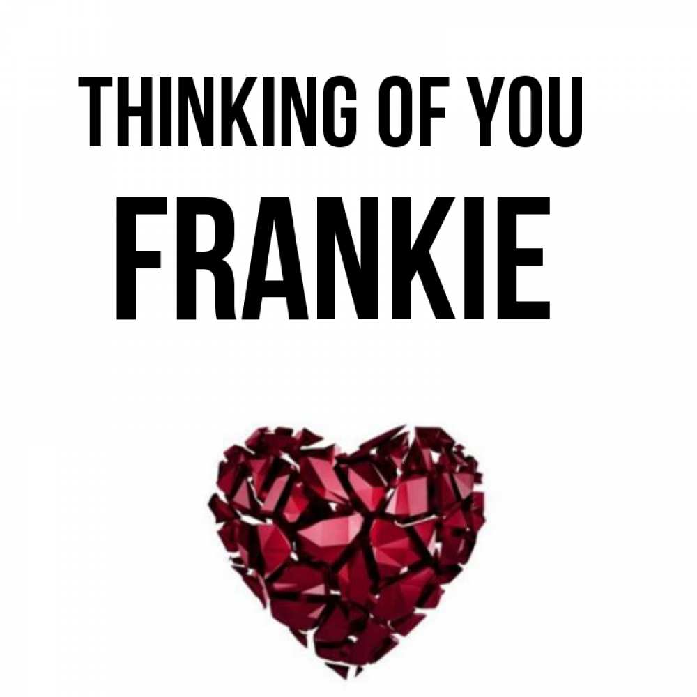 Greetings card с именем, Frankie Thinking of you рубиновое 1 Greetings with text for free download 