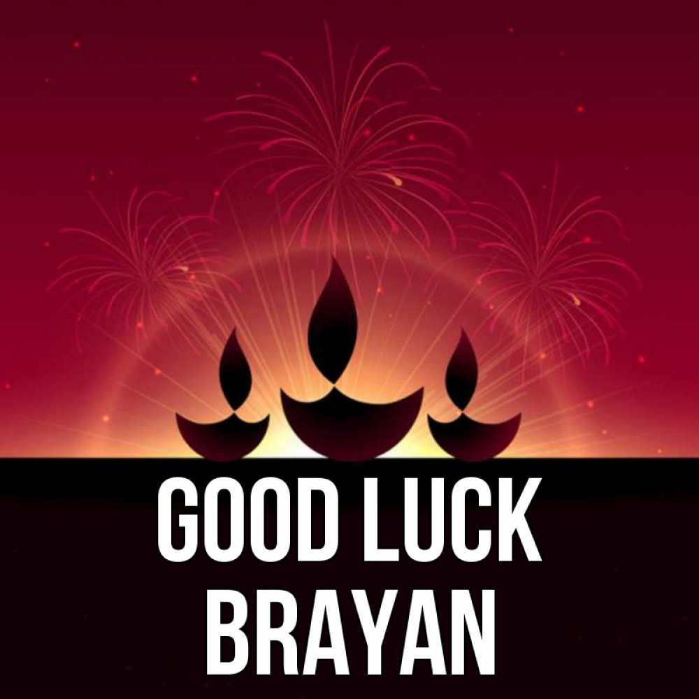 Greetings card с именем, Brayan Good luck праздник Greetings with text for free download 