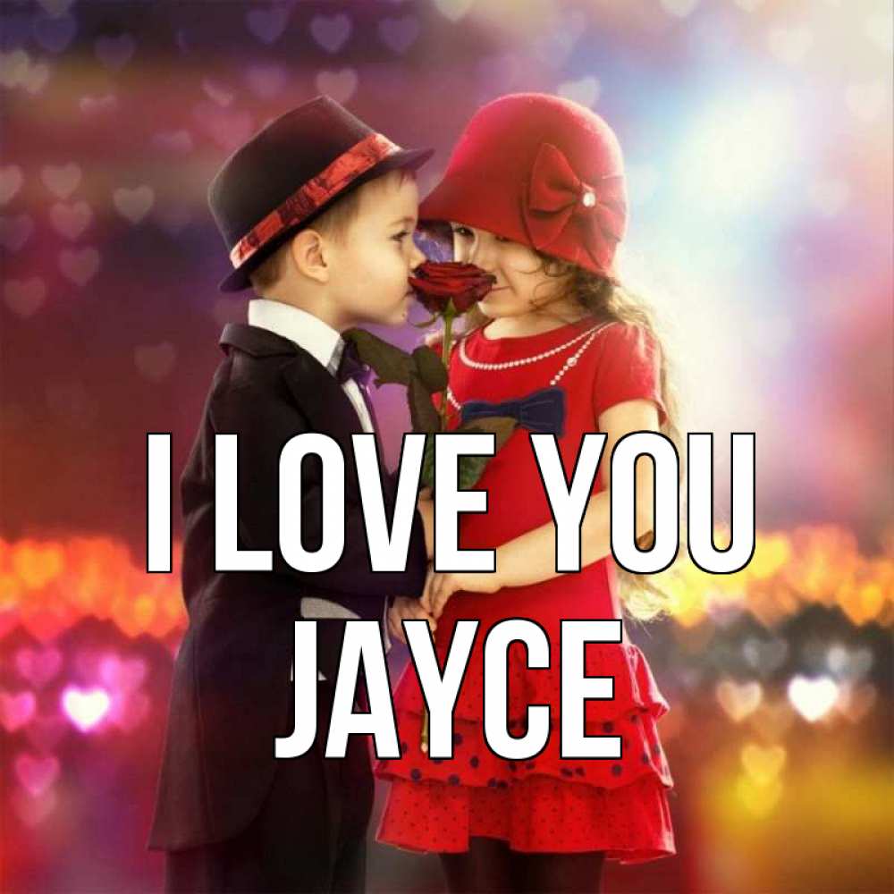 Greetings card с именем, Jayce I love you черное и красное и роза Greetings with text for free download 