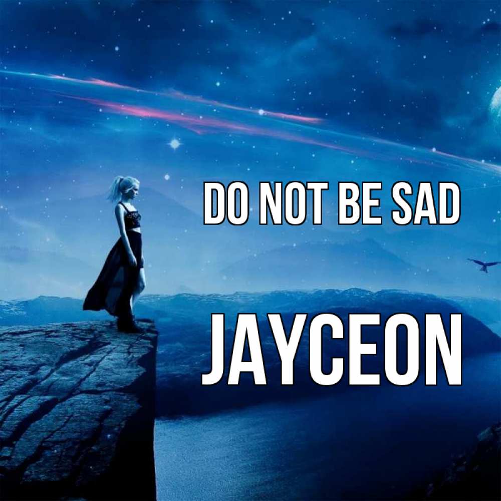 Greetings card с именем, Jayceon Do not be sad вода и скала Greetings with text for free download 