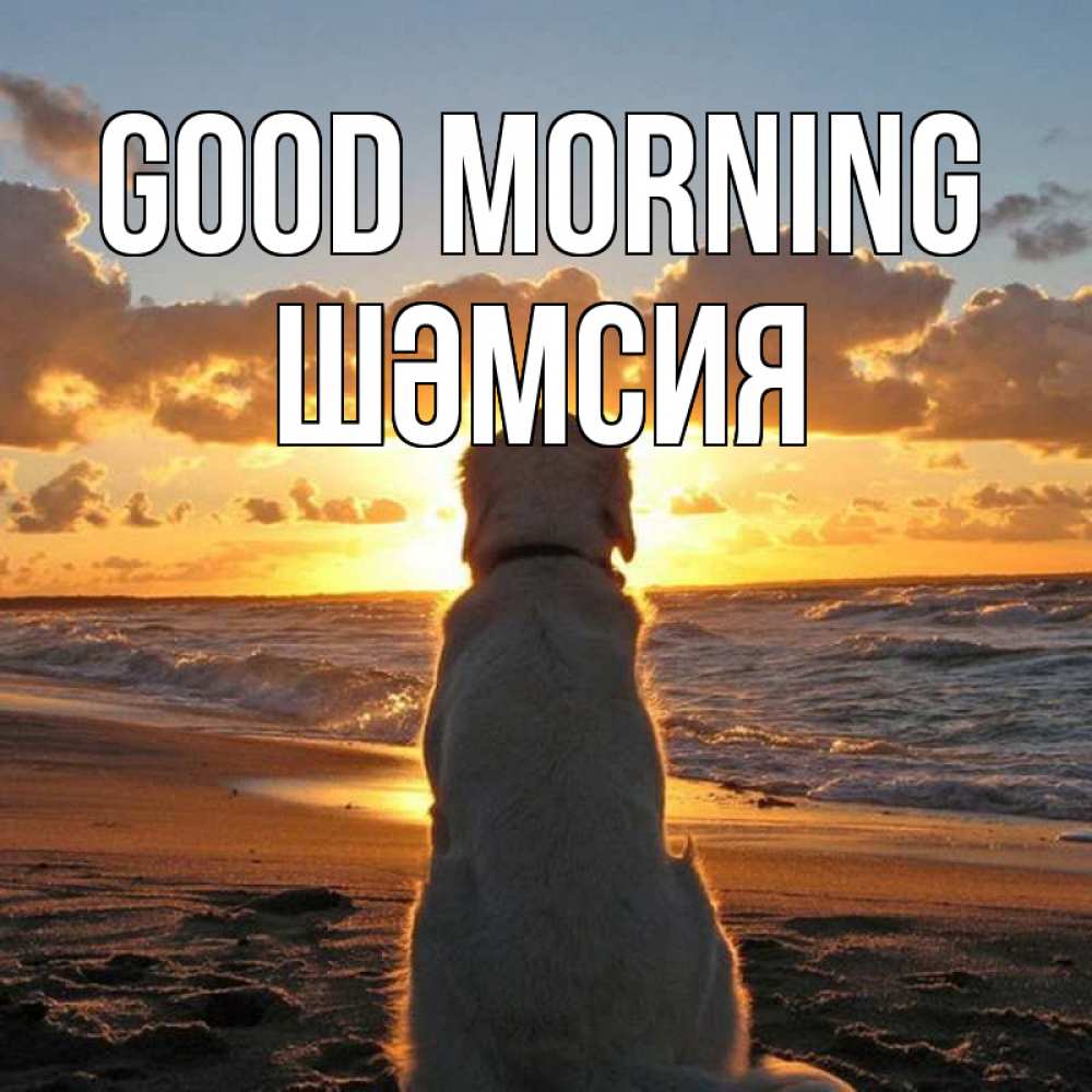Greetings card с именем, ШӘМСИЯ Good morning восход солнца Greetings with text for free download 