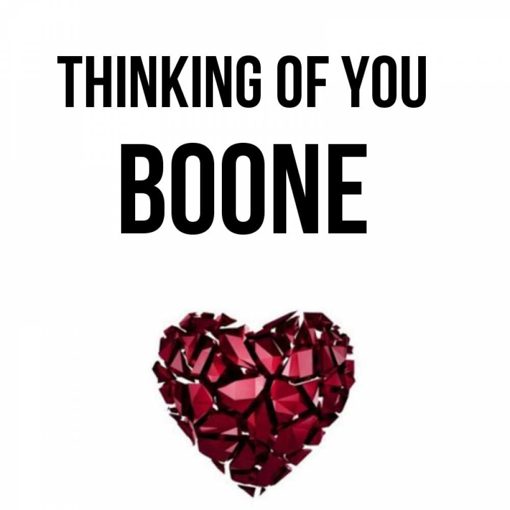 Greetings card с именем, Boone Thinking of you рубиновое 1 Greetings with text for free download 