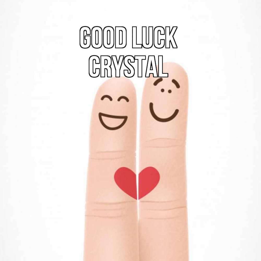 Greetings card с именем, Crystal Good luck графика Greetings with text for free download 