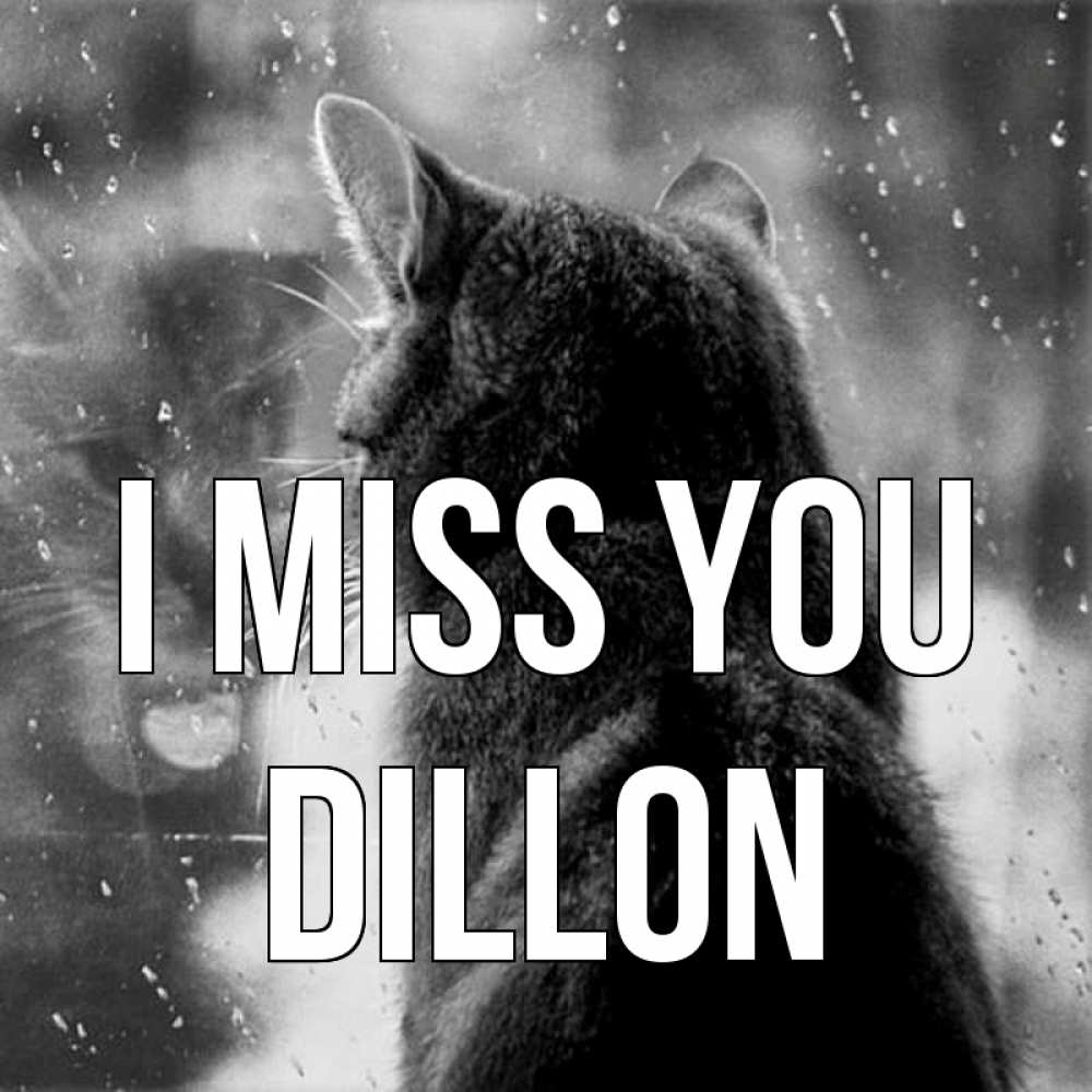 Greetings card с именем, Dillon I miss you скорее ко мне приходи 1 Greetings with text for free download 