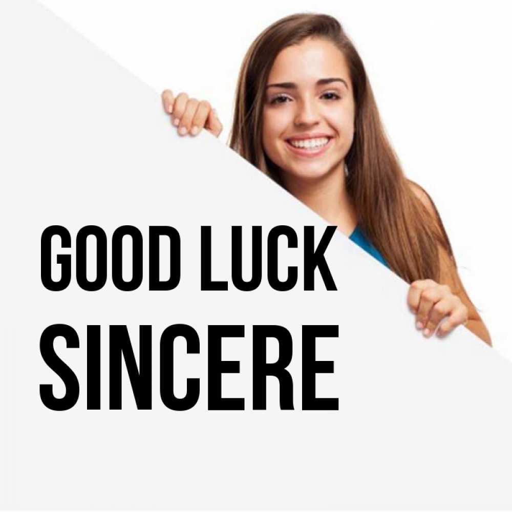 Greetings card с именем, Sincere Good luck пусть тебе сегодня повезет Greetings with text for free download 