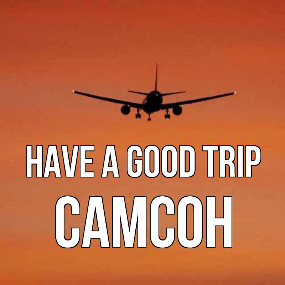 Greetings card с именем, Самсон Have a good trip силуэт самолета Greetings with text for free download 