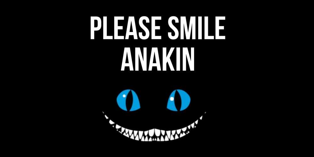Greetings card с именем, Anakin Please smile кот улыбается Greetings with text for free download 
