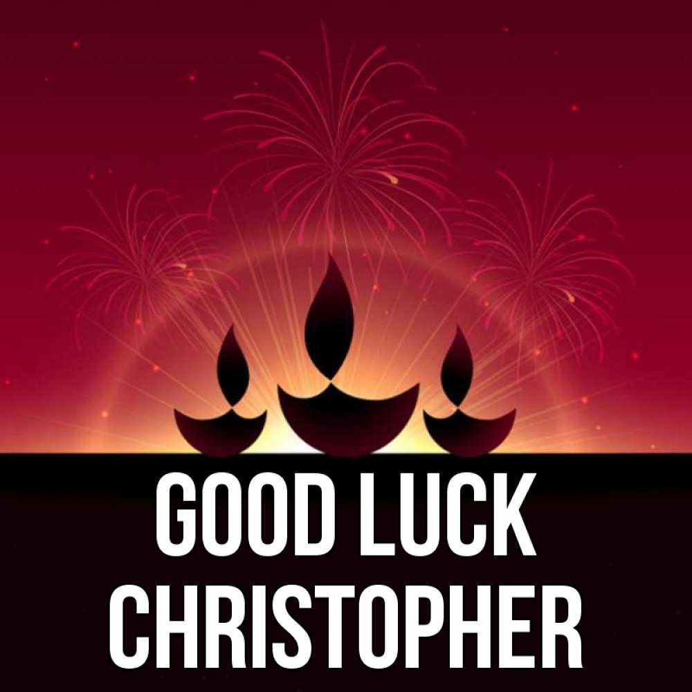 Greetings card с именем, Christopher Good luck праздник Greetings with text for free download 