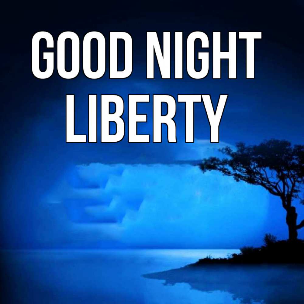 Greetings card с именем, Liberty Good night ночное побережье Greetings with text for free download 