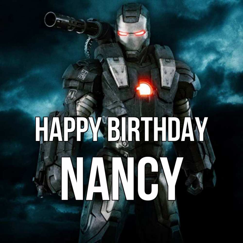 Greetings card с именем, Nancy Happy Birthday марвел супергерой в новом костюме Greetings with text for free download 