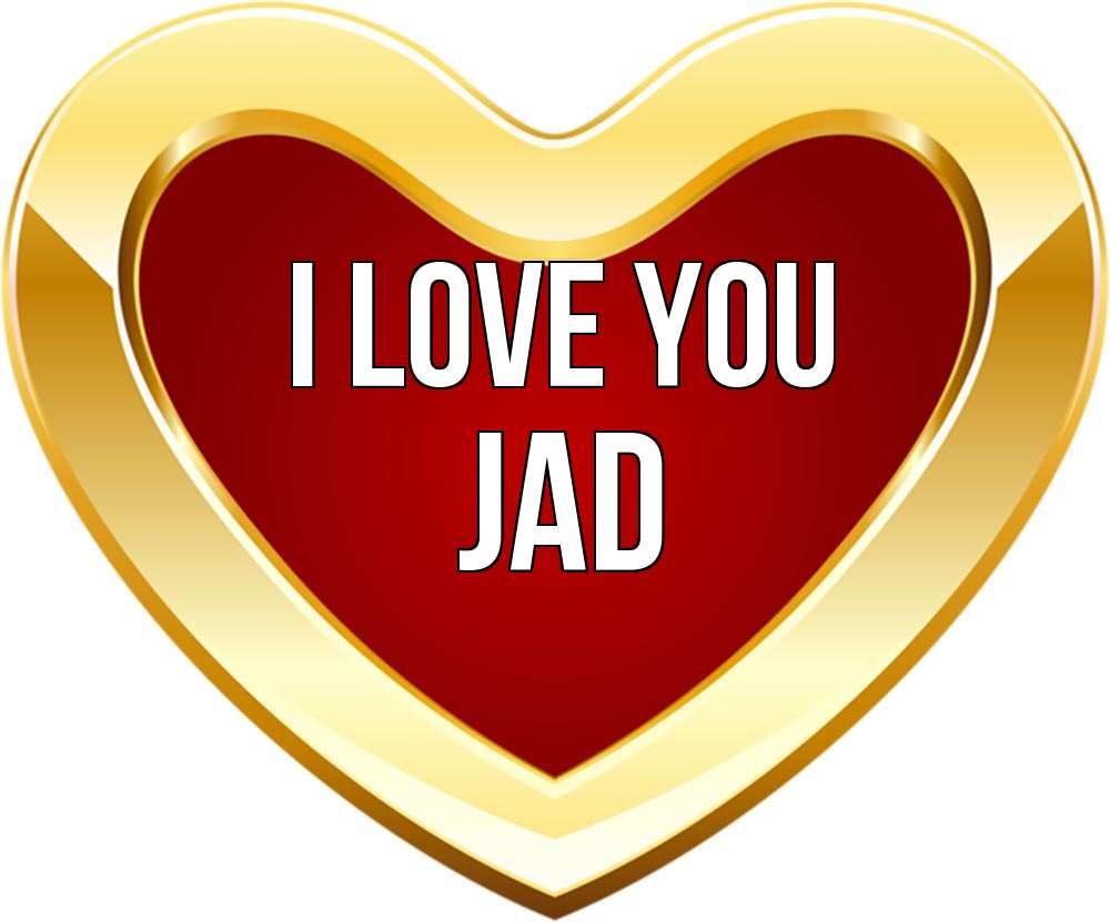 Greetings card с именем, Jad I love you из краски Greetings with text for free download 