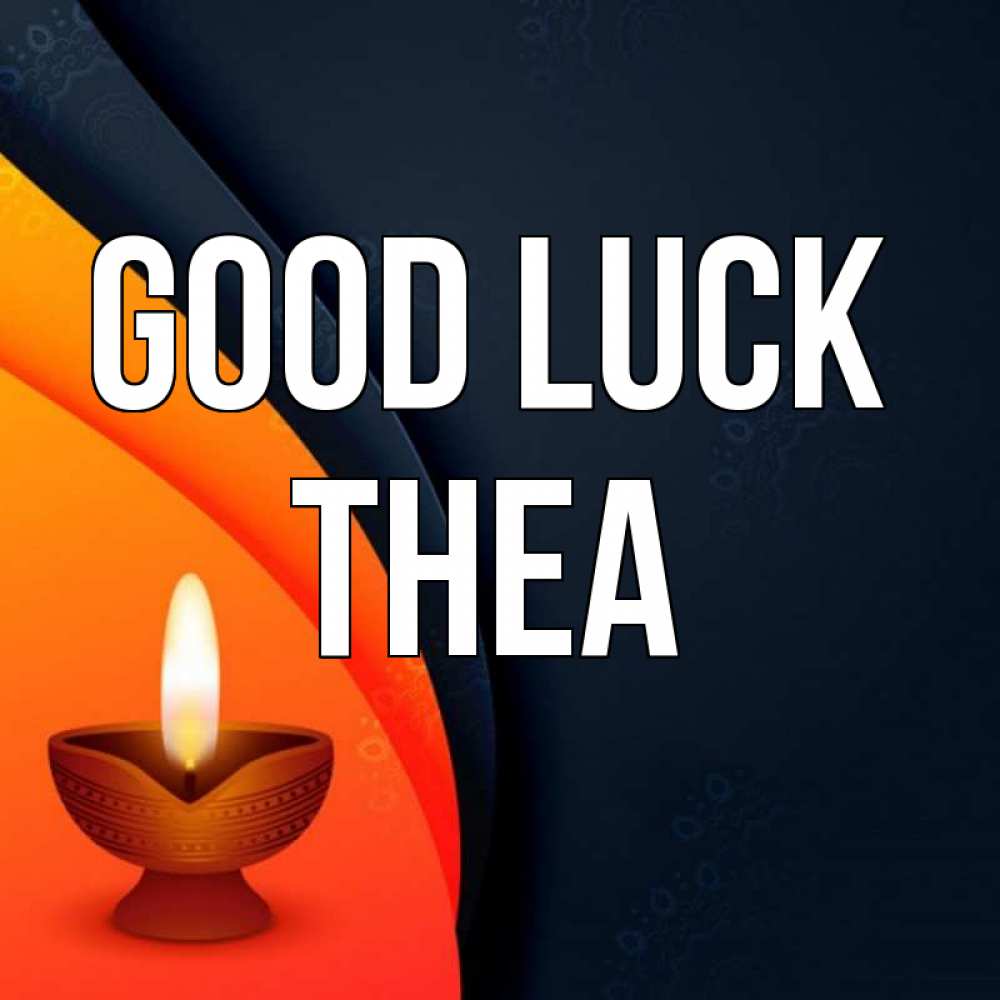 Greetings card с именем, Thea Good luck абстрактный фон Greetings with text for free download 