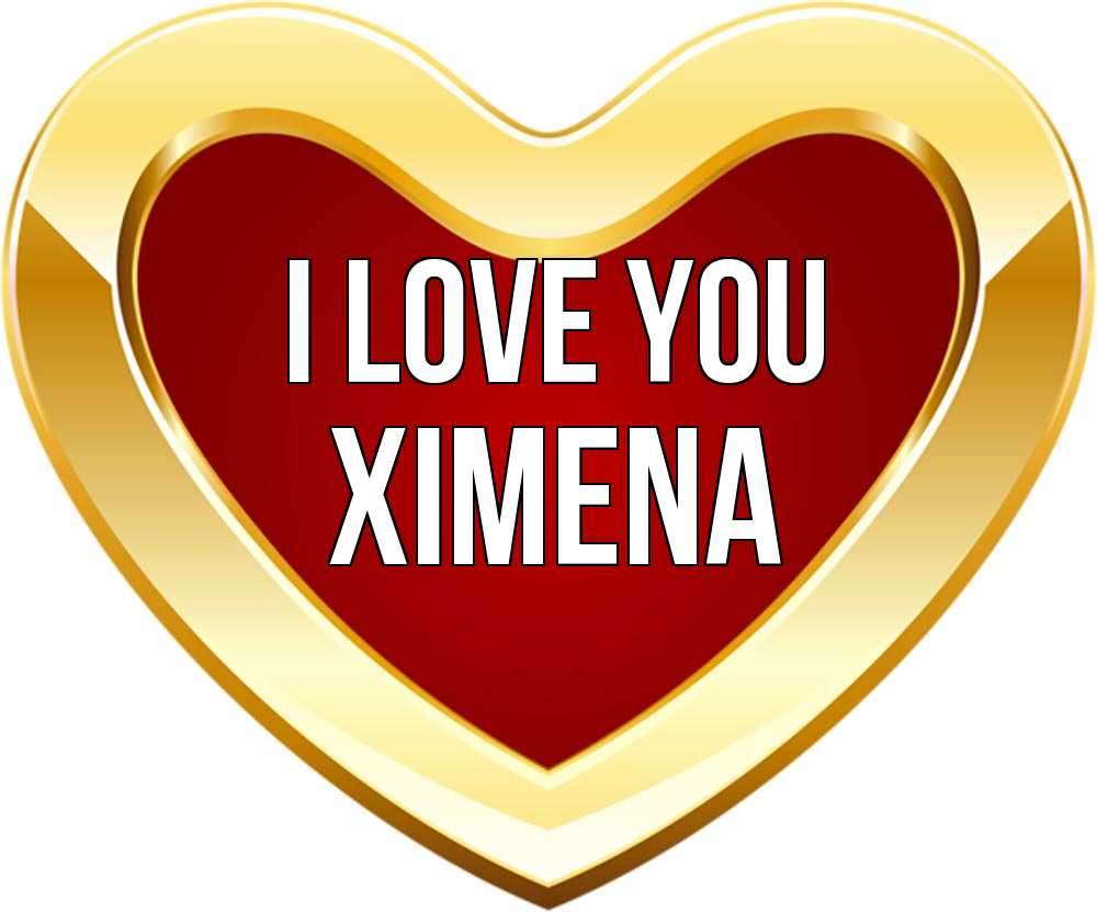 Greetings card с именем, Ximena I love you из краски Greetings with text for free download 