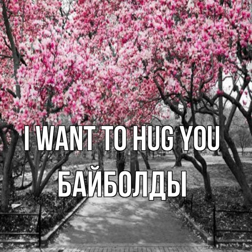 Greetings card с именем, Байболды I want to hug you обработанное фото Greetings with text for free download 