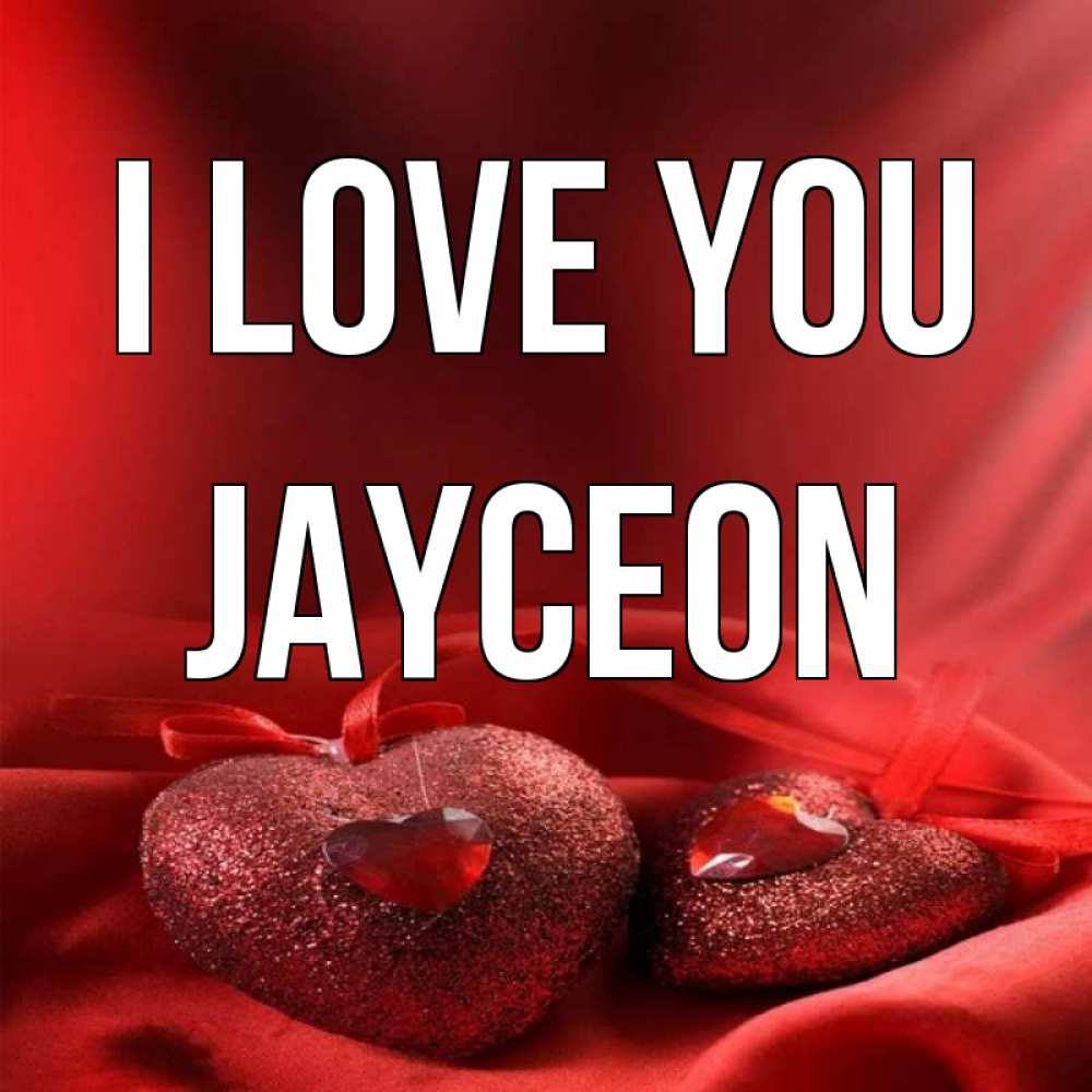 Greetings card с именем, Jayceon I love you с лентами Greetings with text for free download 