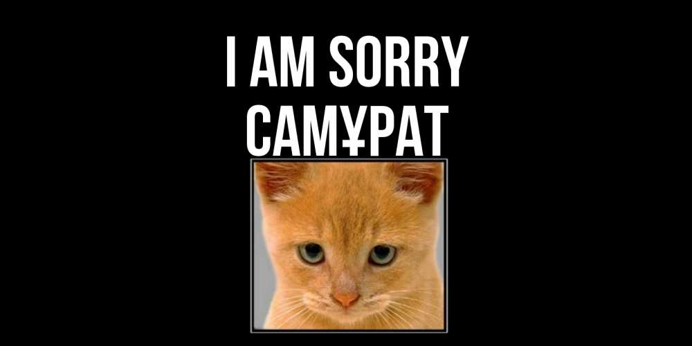 Greetings card с именем, САМҰРАТ I am sorry рыжий грустный кот просит прощения Greetings with text for free download 