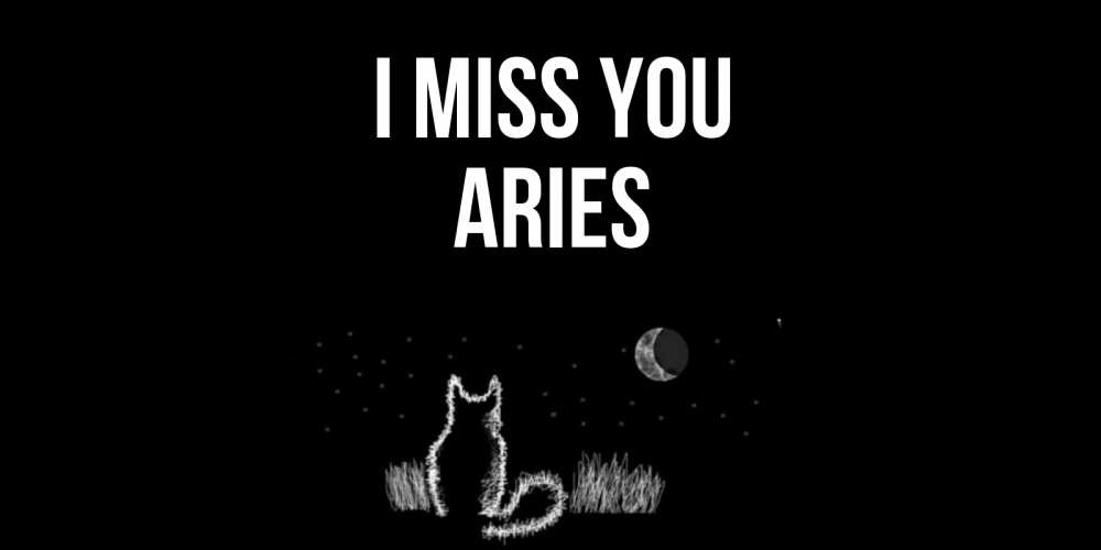 Greetings card с именем, Aries I miss you кот Greetings with text for free download 