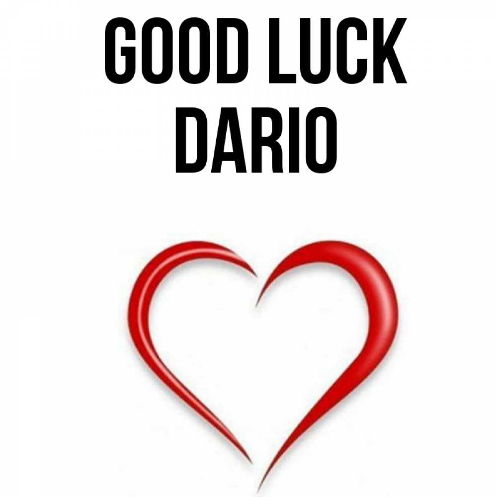 Greetings card с именем, Dario Good luck для удачливых людей Greetings with text for free download 