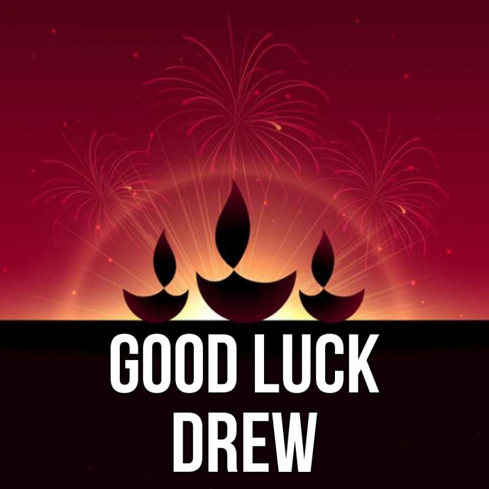 Greetings card с именем, Drew Good luck праздник Greetings with text for free download 