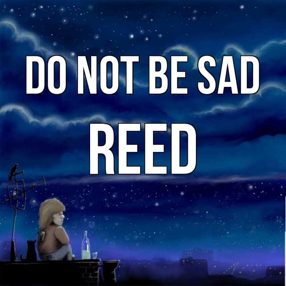 Greetings card с именем, Reed Do not be sad город с крыши Greetings with text for free download 