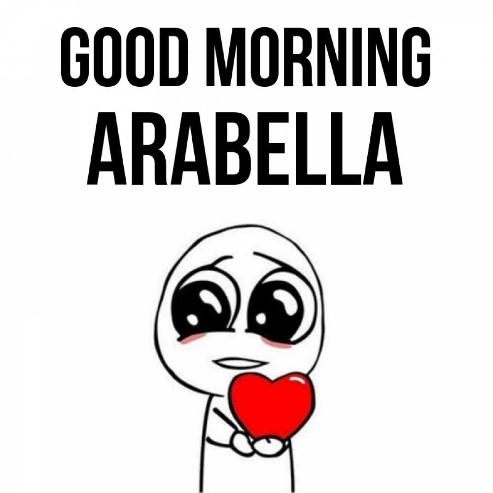 Greetings card с именем, Arabella Good morning позитивные открытки Greetings with text for free download 