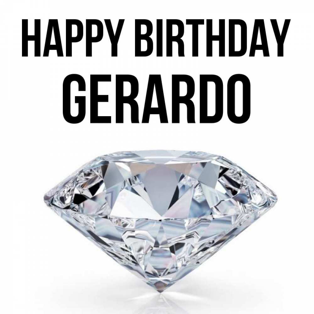 Greetings card с именем, Gerardo Happy Birthday к пожеланием быть богатым Greetings with text for free download 