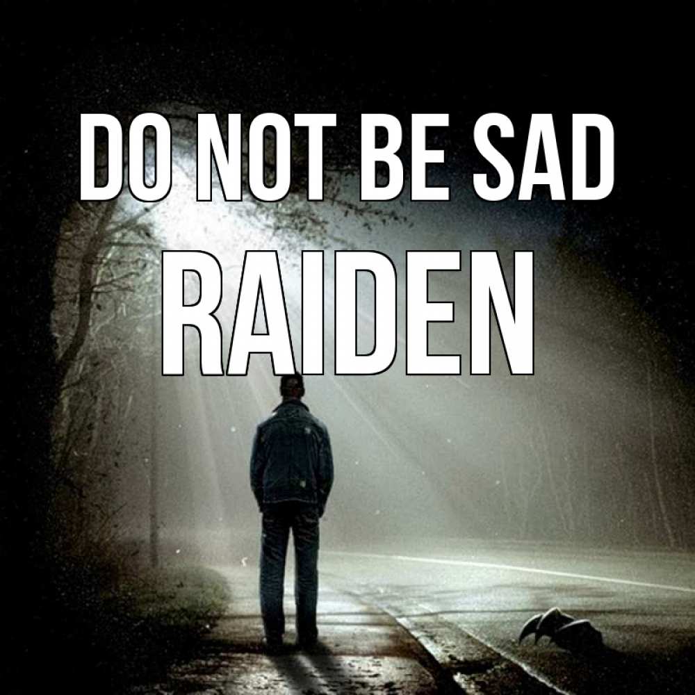 Greetings card с именем, Raiden Do not be sad свет с неба в лесу Greetings with text for free download 