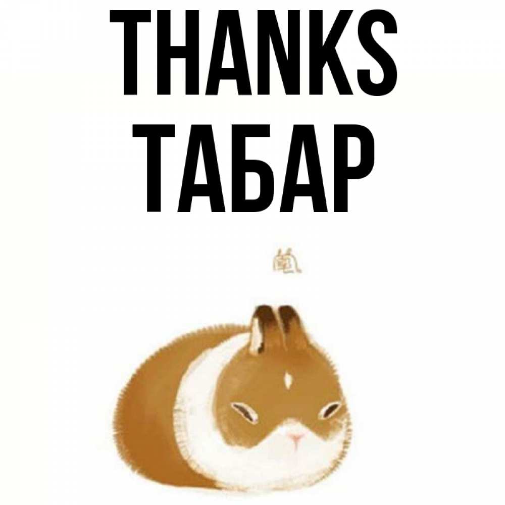 Greetings card с именем, ТАБАР Thanks коричнево белый домашний питомец Greetings with text for free download 