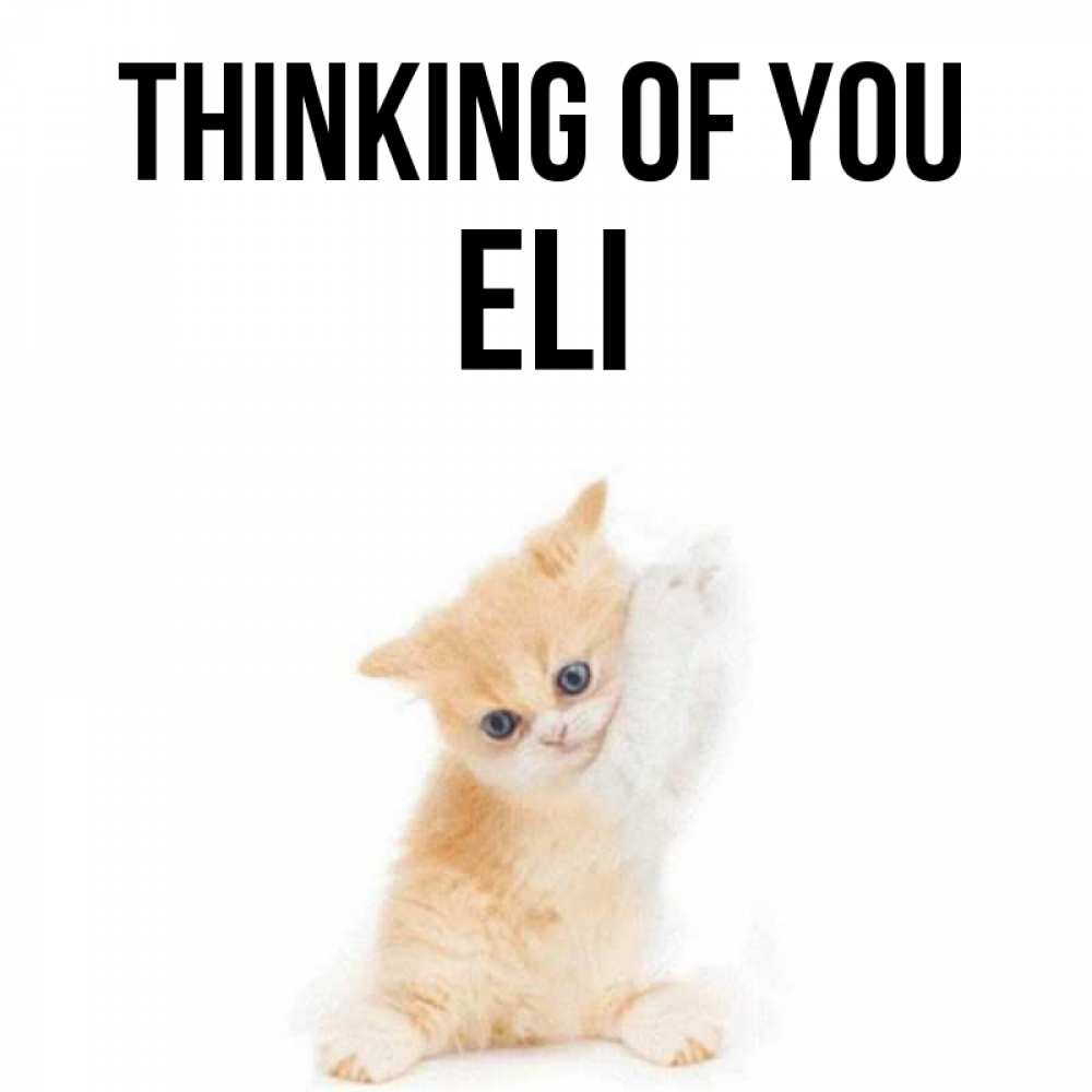Greetings card с именем, Eli Thinking of you зверушки и милота Greetings with text for free download 
