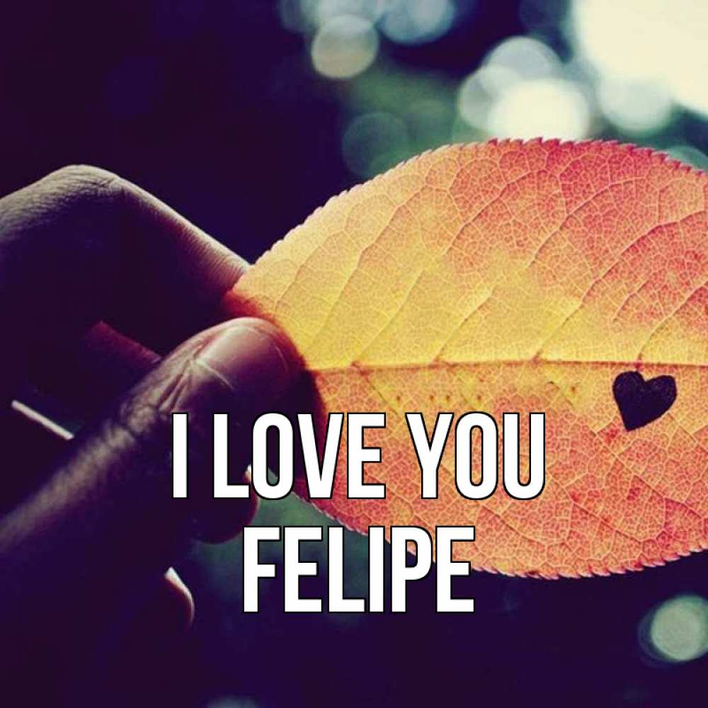 Greetings card с именем, Felipe I love you держу лист Greetings with text for free download 