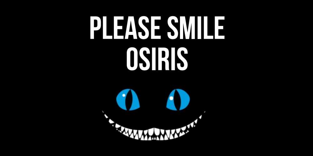 Greetings card с именем, Osiris Please smile кот улыбается Greetings with text for free download 