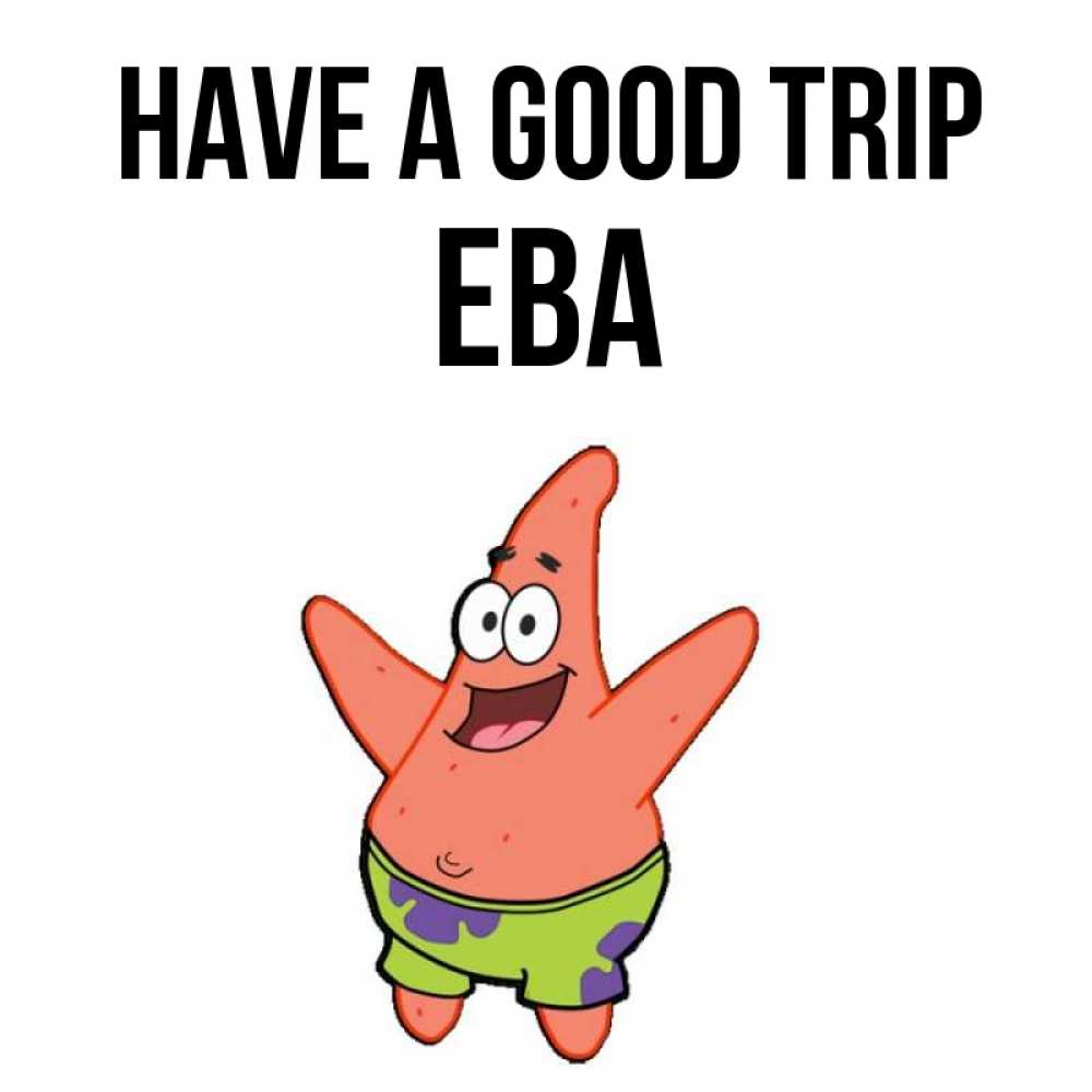 Greetings card с именем, Ева Have a good trip желает тебе хорошей дороги Greetings with text for free download 