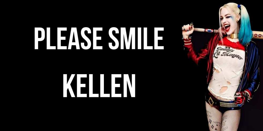 Greetings card с именем, Kellen Please smile пожелания быть позитивным Greetings with text for free download 